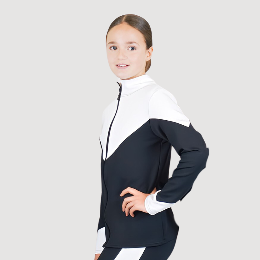 Full Length Full Zip V Front & Cuff Insert Jacket - RD9250 | RD Dance Costumes and Uniform
