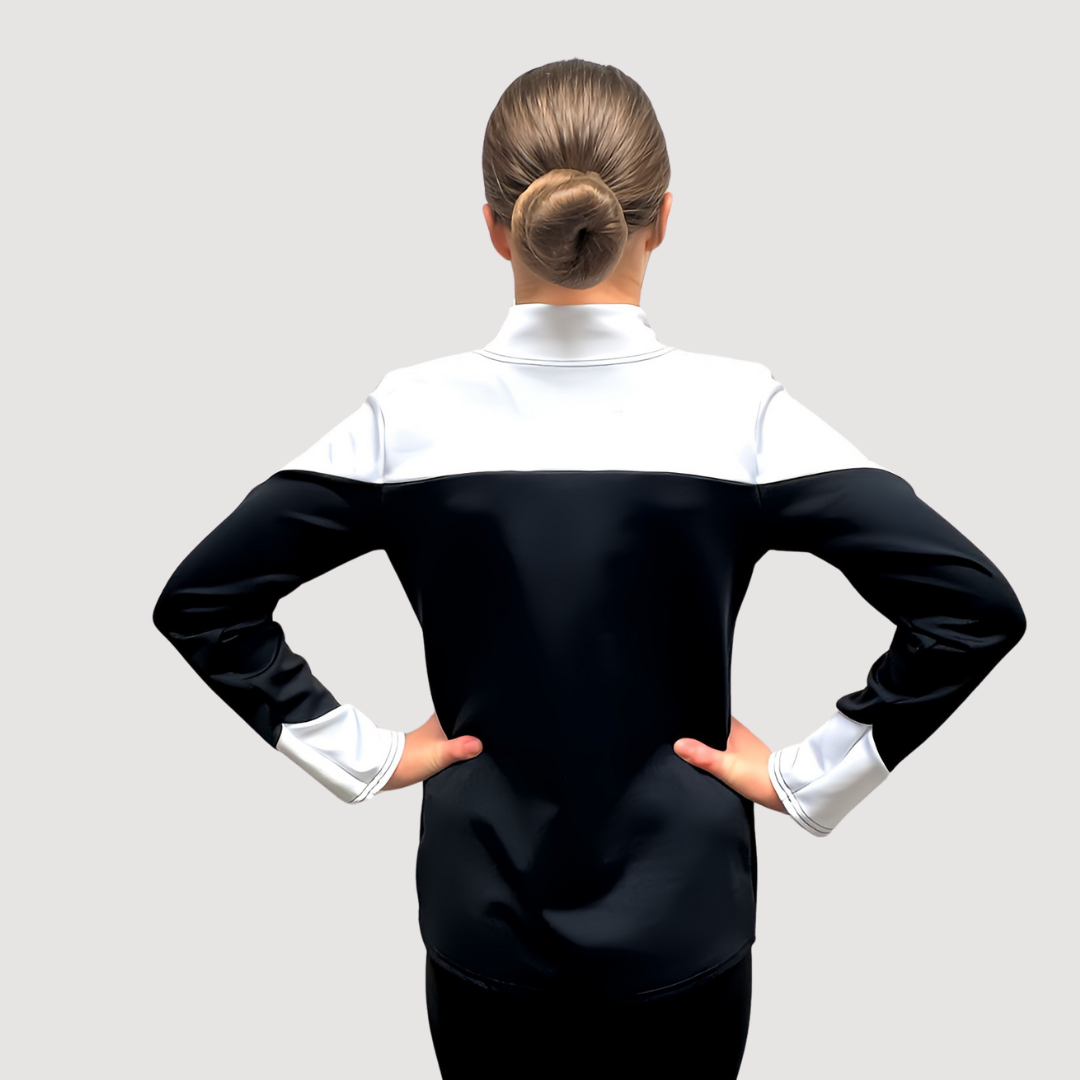 Full Length Full Zip V Front & Cuff Insert Jacket - RD9250 | RD Dance Costumes and Uniform