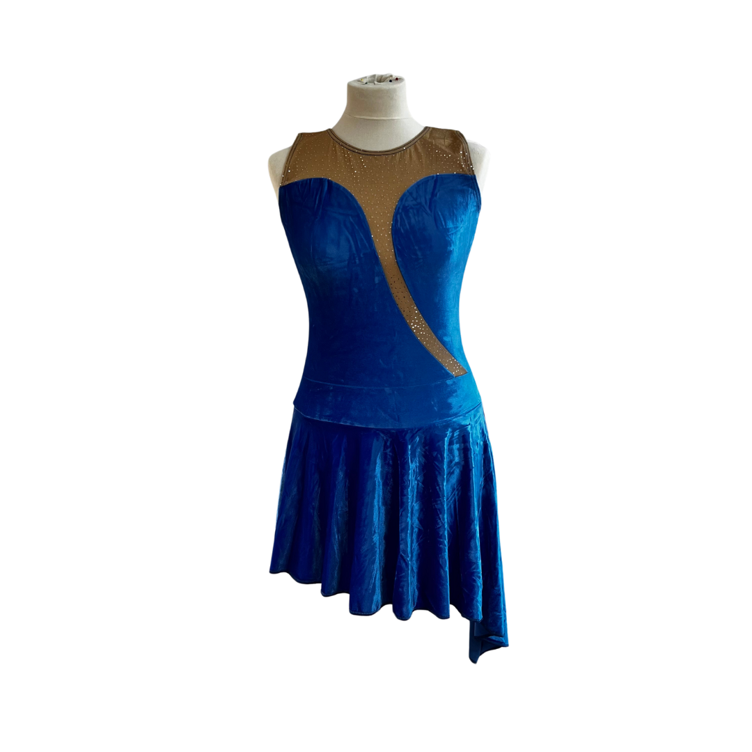 Royal Blue Velvet Lyrical Dress
