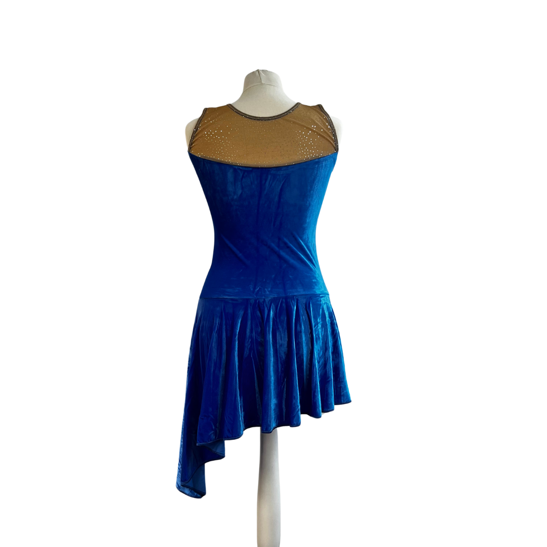 Royal Blue Velvet Lyrical Dress
