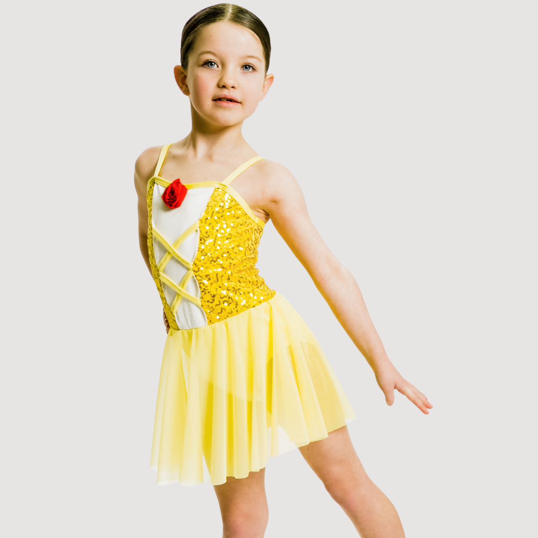 Princess Belle Lyrical Themed Costume RD Dance Costumes razzledazzledancecostumes
