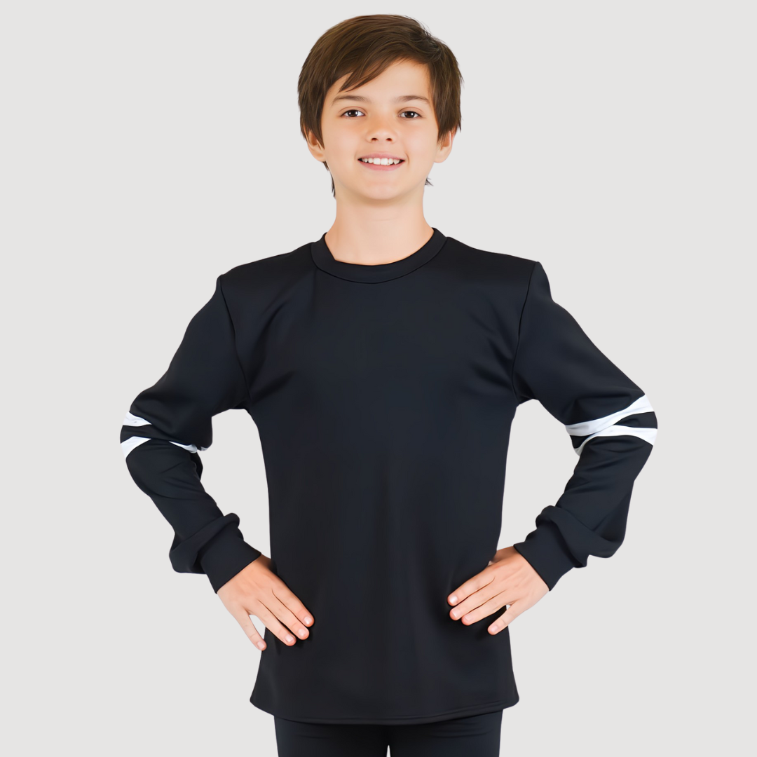 Boys Jumper with Sleeve Inserts - U1008 | RD Dance Costumes & Uniform