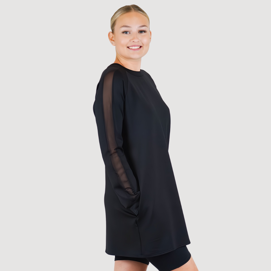 Longline Teacher Jumper with Mesh & Pockets - U1379 | RD Dance Costumes & Uniform