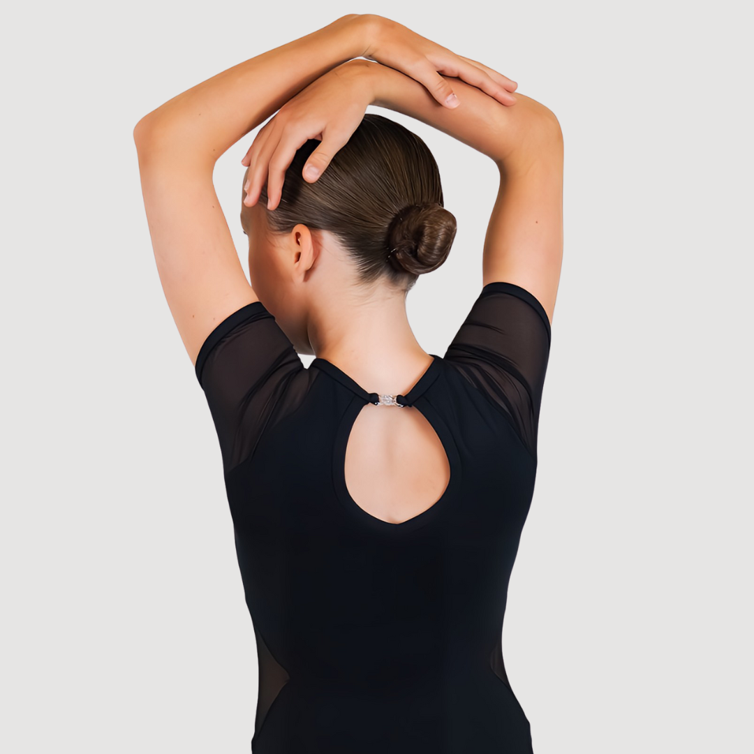 Leotard with Mesh Sleeves and Cut Ins - U1701INS | RD Dance Costumes & Uniform