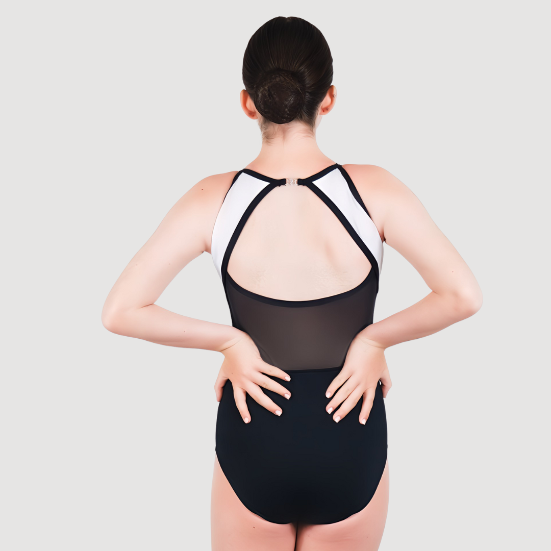 Raglan Style Leotard with Mesh Middle - U1700 | RD Dance Costumes & Uniform