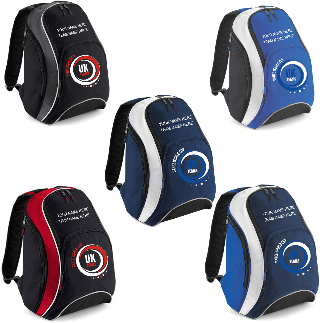 Dance World Cup UK Teams Personalised Backpack