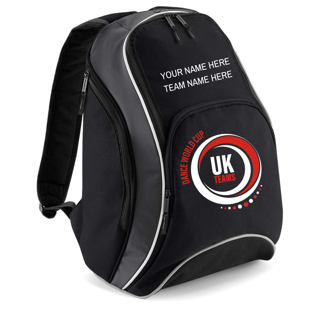 Dance World Cup UK Teams Personalised Backpack
