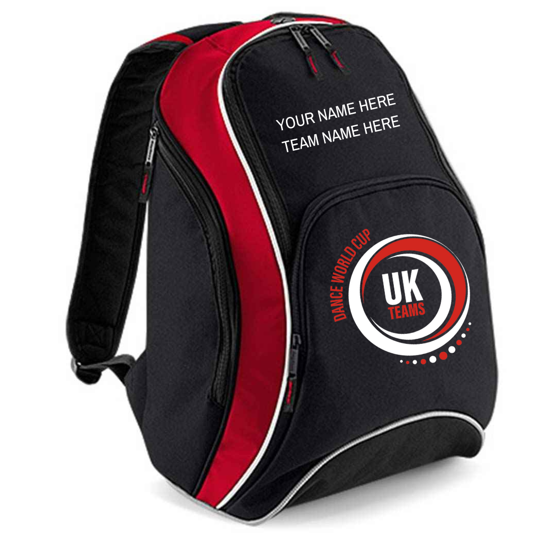 Dance World Cup UK Teams Personalised Backpack