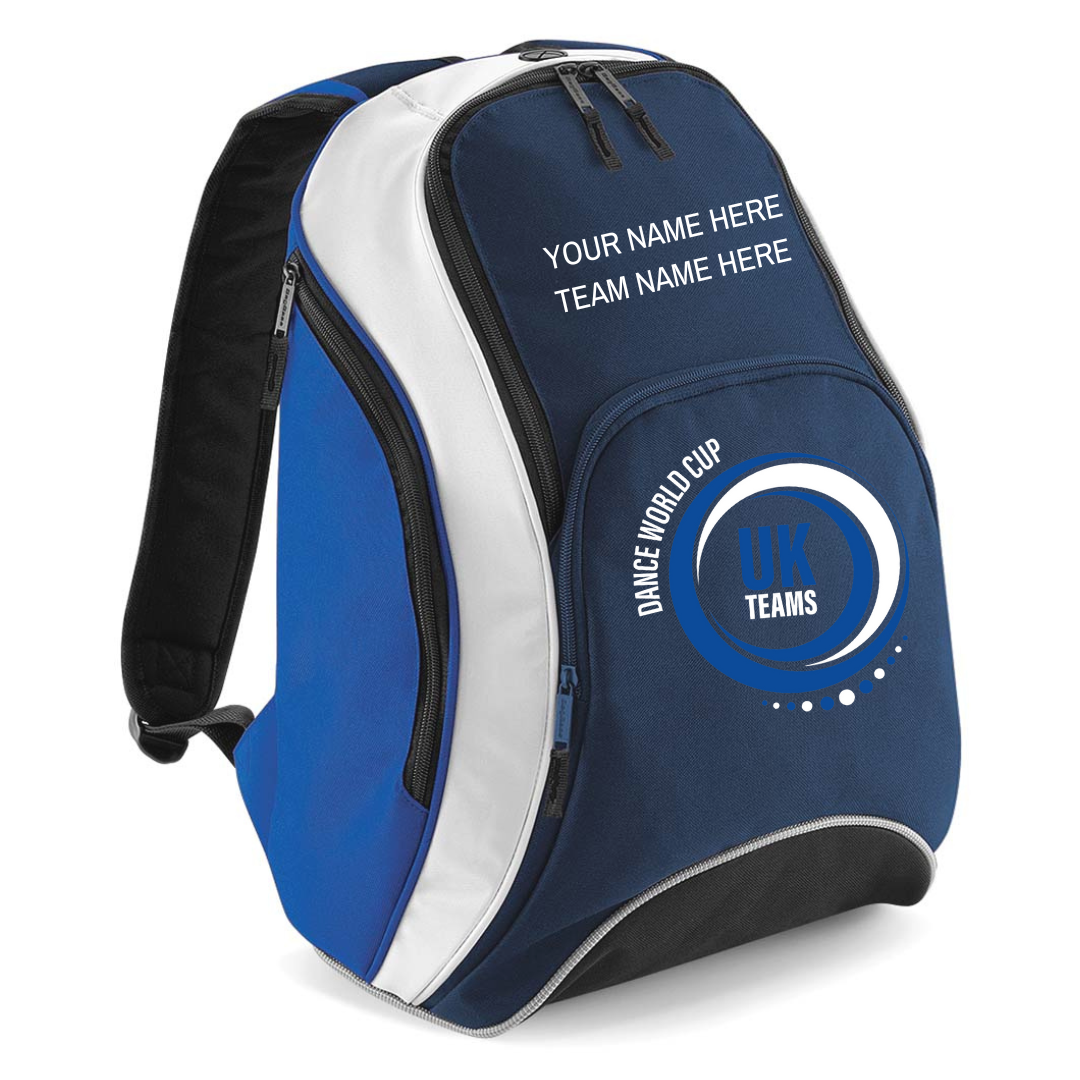Dance World Cup UK Teams Personalised Backpack