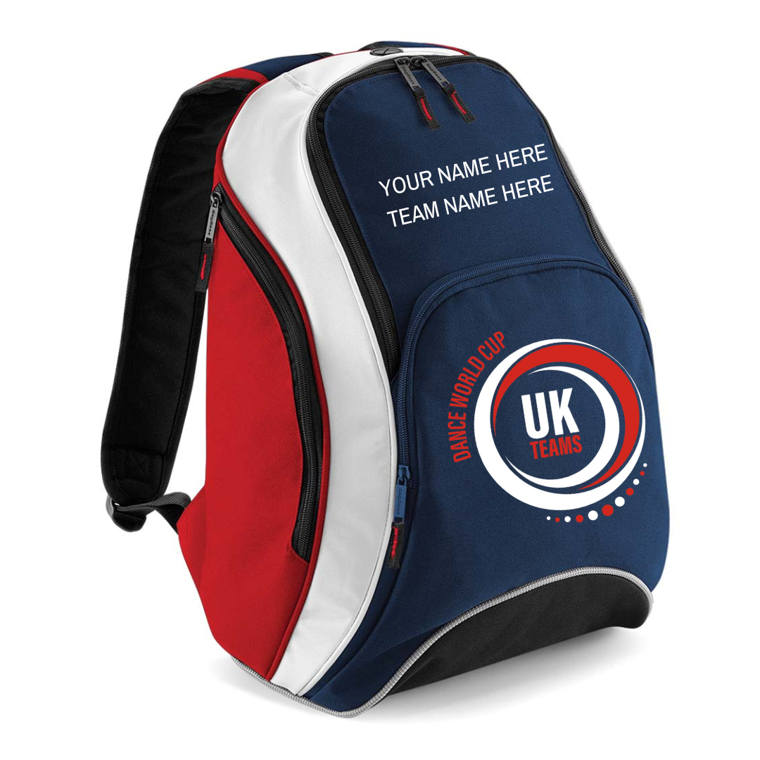 Dance World Cup UK Teams Personalised Backpack