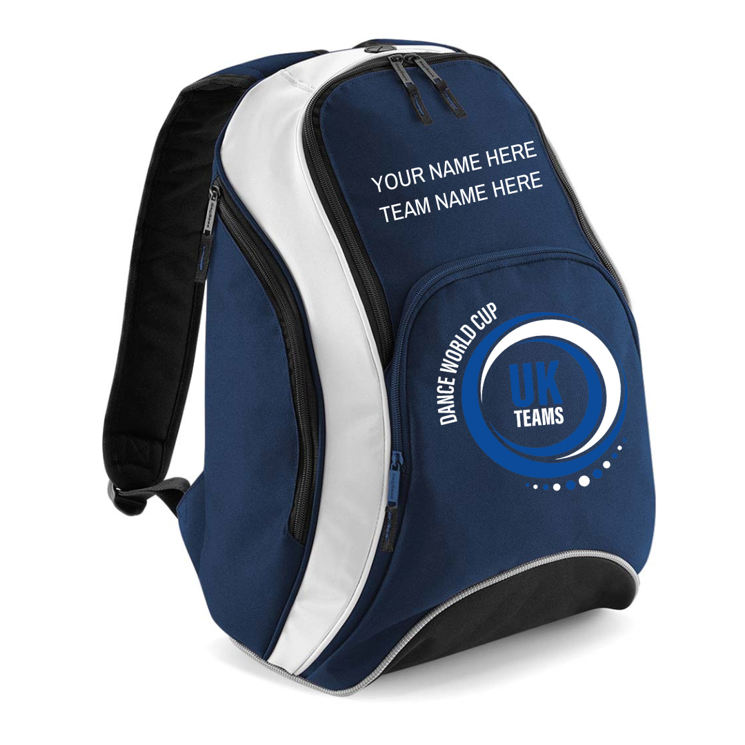 Dance World Cup UK Teams Personalised Backpack