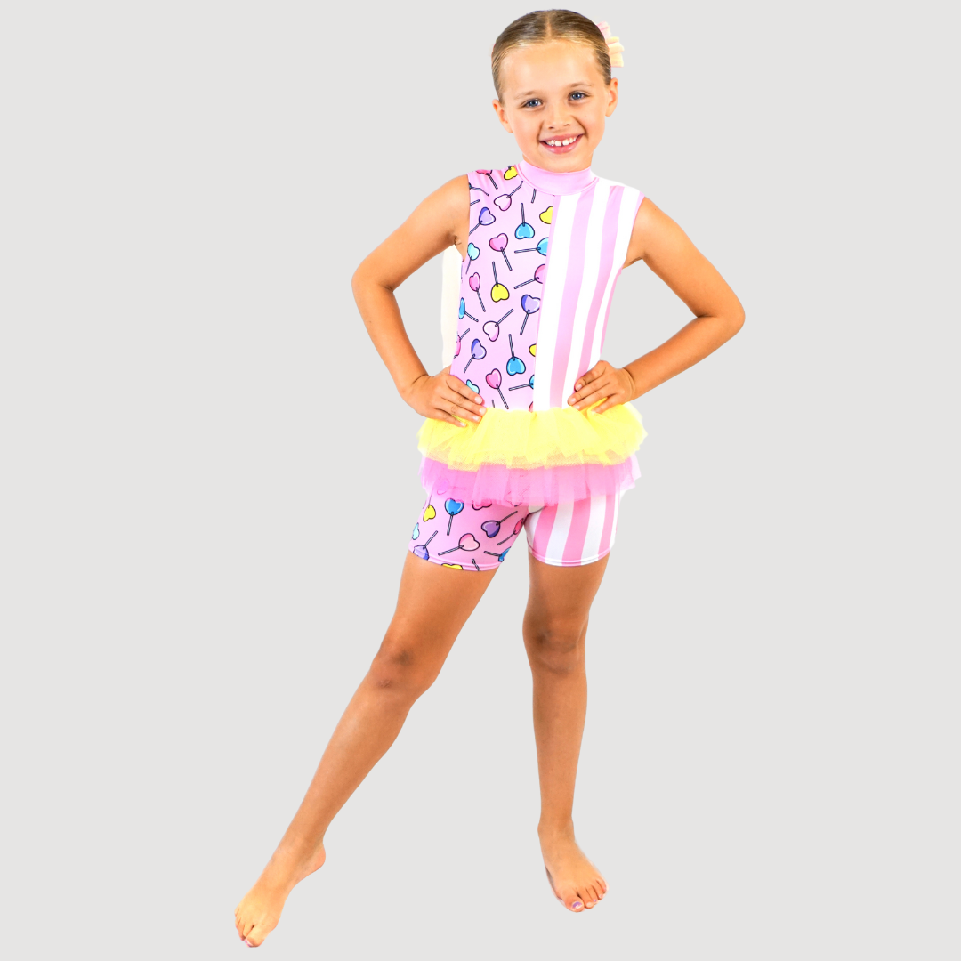 'Candy Pop' Tutu Unitard (MTO) - RD Dance Costumes & Uniform
