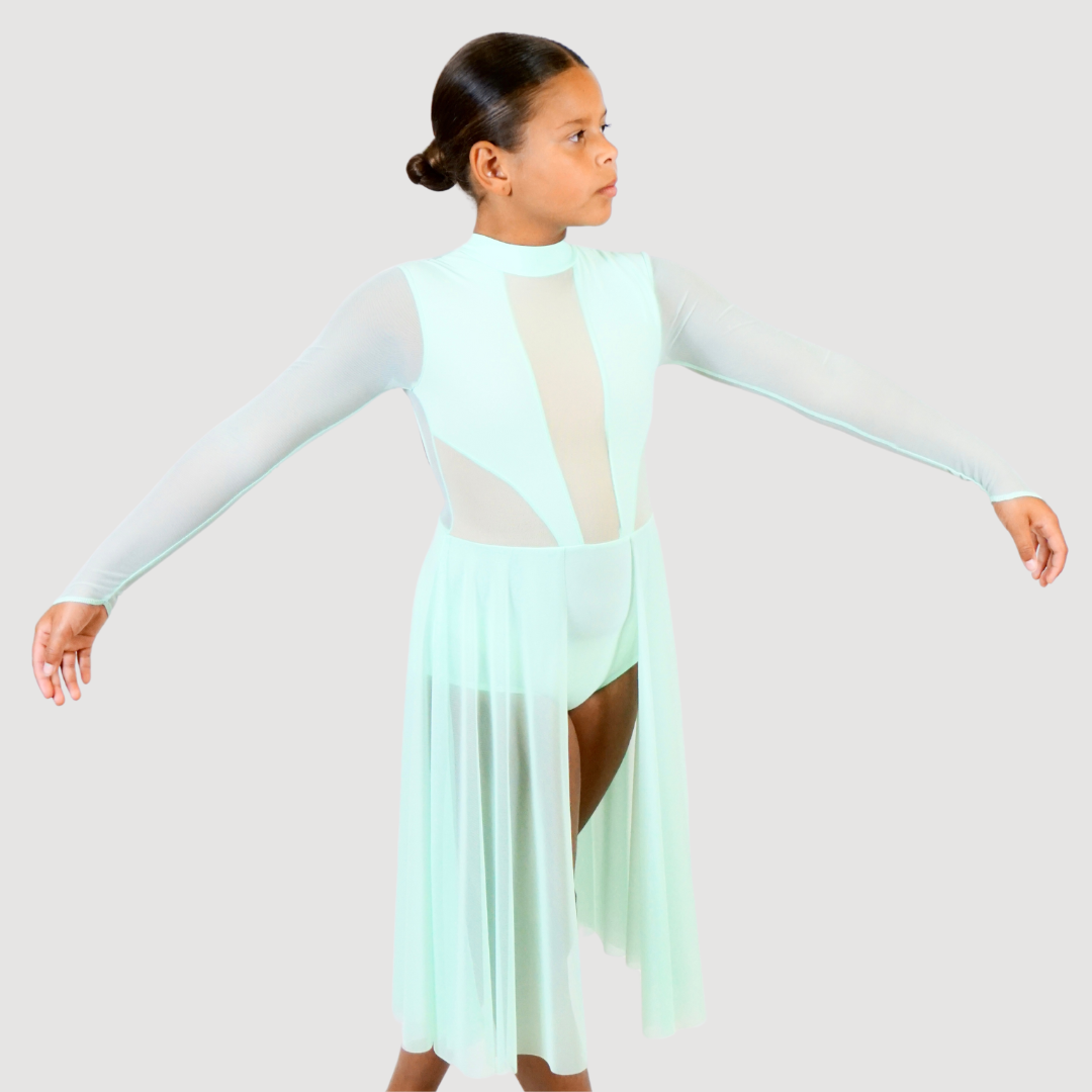 'Elegance' Green Lyrical Dress (MTO) - RD Dance Costumes & Uniform