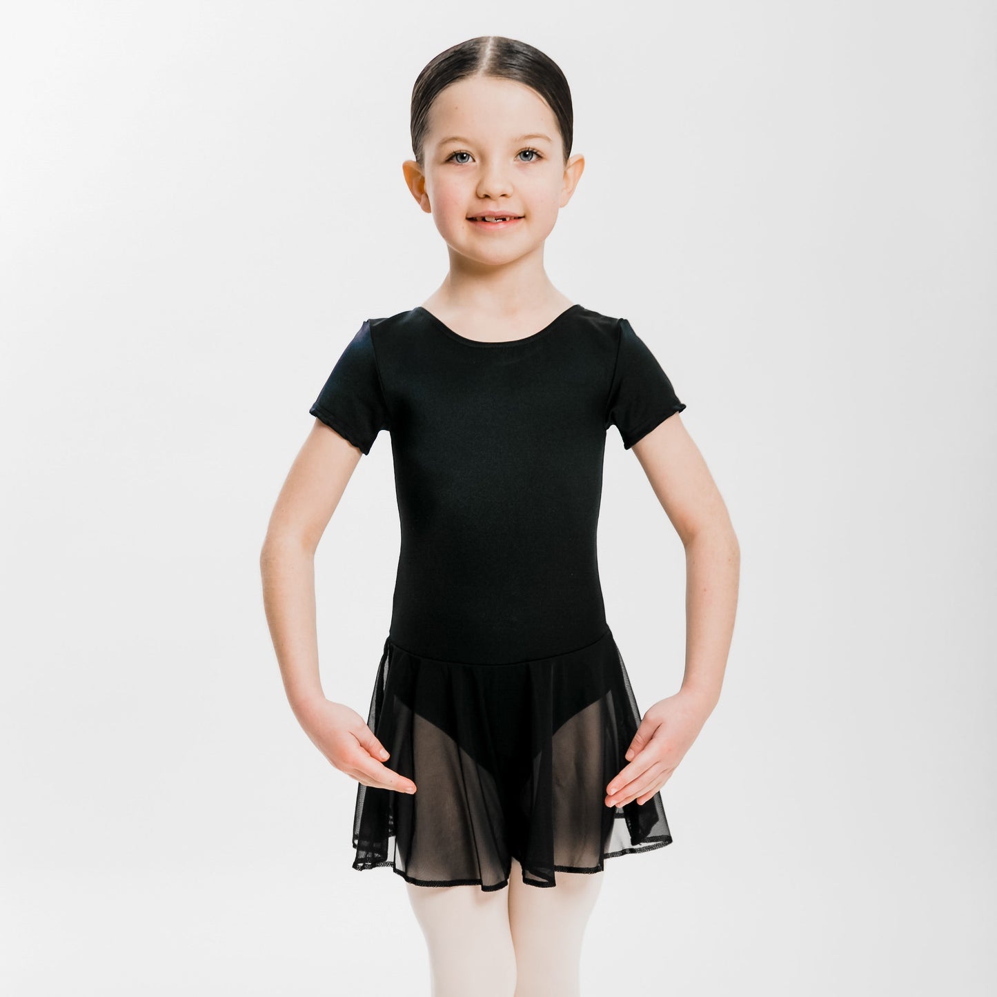 Short Sleeved Mesh Skirted Leotard | RD Dance Costumes & Uniform