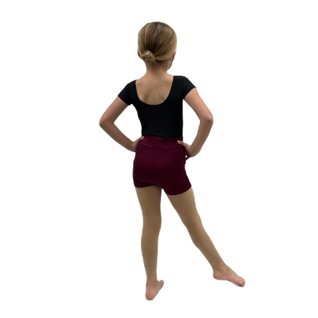Burgundy Lycra Shorts | Razzle Dazzle Dance Costumes