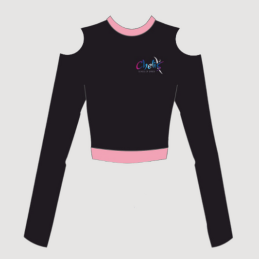 Chelis Long Sleeved Crop Top - U5570