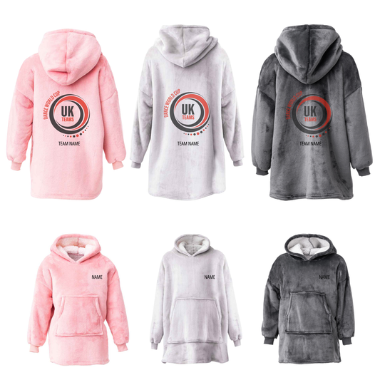 Dance World Cup UK Teams Personalised Hooded Travel Blanket