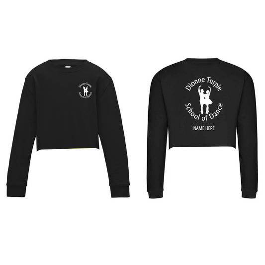 Dionne Turpie Cropped Round Neck Jumper (Black) - RDJH030-CJ