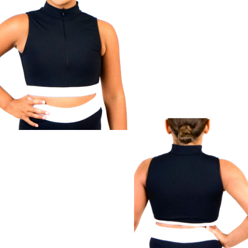 Premier Studios Sleeveless Zip Crop Top - 2888ZIP