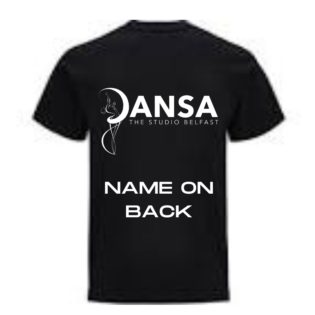 Dansa The Studio Belfast Black T-Shirt | Razzle Dazzle Dance Costumes