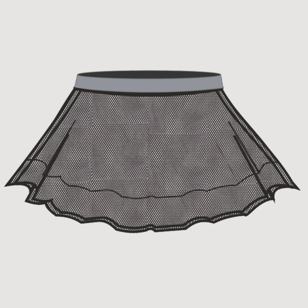 The Core Dance Company 4 Layer Grey Net Tutu Skirt -