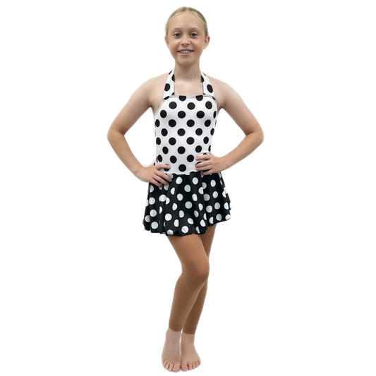 Black & White Polka Dot Dress | Razzle Dazzle Dance Costumes 