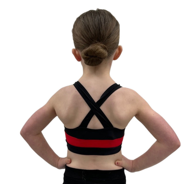 Red & Black Crop Top | Razzle Dazzle Dance Costumes