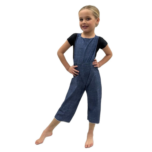 Blue Denim Effect Dungarees | Razzle Dazzle Dance Costumes