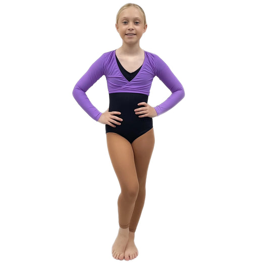 Lilac X-Over Warm Up Cardigan  | Razzle Dazzle Dance Costumes Nuneaton