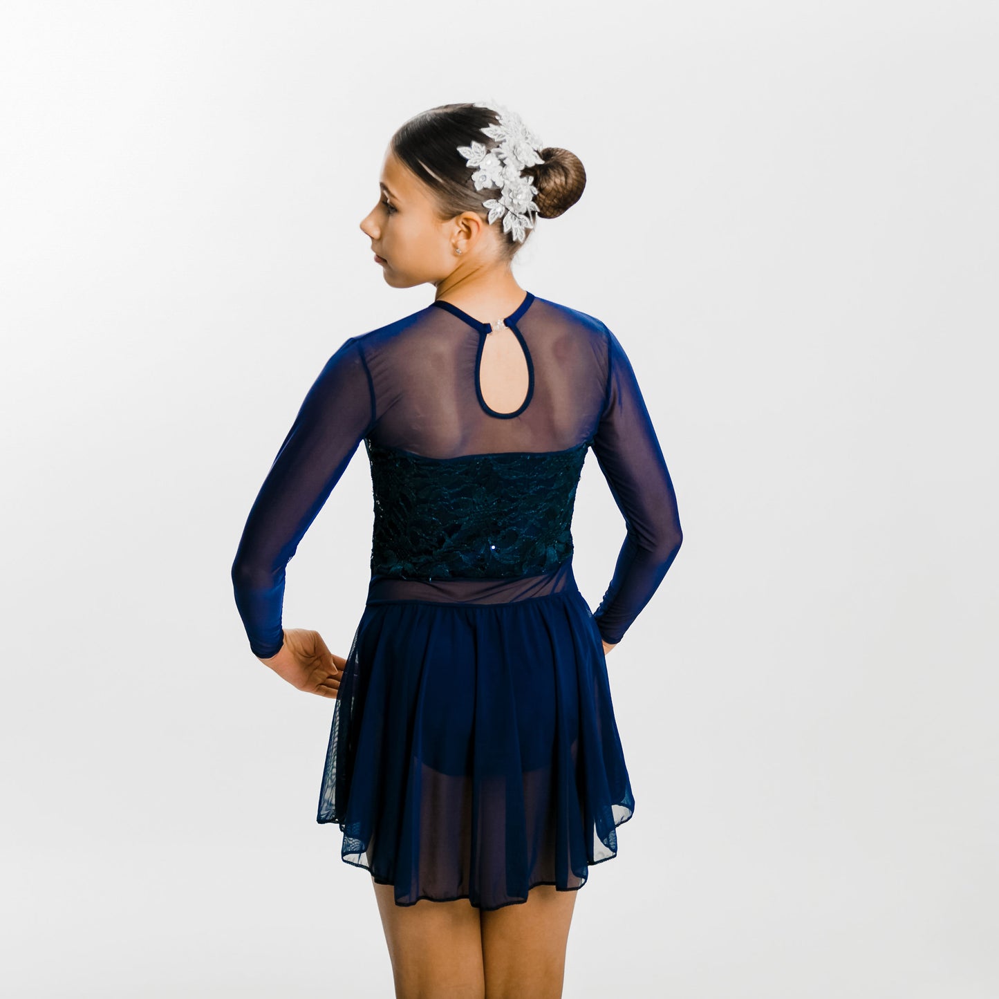 Giselle - Navy Blue Sequin Applique Dress | Lyrical Dance Costume