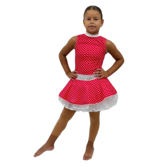 Red & White Polka Dot Tutu Dress | Razzle Dazzle Dance Costumes